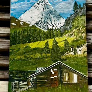 Wall Art Handmade oil painting ,farmland style on 100% cotton canvas